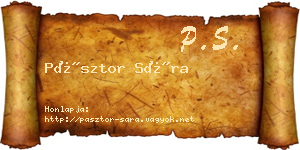 Pásztor Sára névjegykártya
